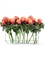 Композиция (искусственная) Розы роз-персик в дизайн-стекле с водой Treez Collection - фото 65063