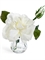 Композиция-мини Цветок Белого Шиповника в стекле с водой (искусственная) Treez Collection - фото 65066
