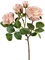 Роза Флорибунда ветвь св.розовая 3цв (искусственная) Treez Collection - фото 65155