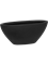 Кашпо Fiberstone matt black dorant овальное (Pottery Pots) - фото 66853