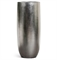 Кашпо TREEZ Effectory Metal Высокий округлый конус Стальное серебро 10231 - фото 68946