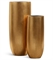Кашпо TREEZ Effectory Metal Высокий округлый конус Сусальное золото - фото 68948
