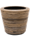 Кашпо Drypot rattan stripe round grey (Nieuwkoop Europe) - фото 69844