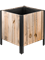 Кашпо Marrone cube dark flame wood with metal feet (Nieuwkoop Europe) - фото 69950