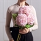 7141А/0443-7/5(F) Гортензия искусственная 1 голова d20см, h67см, светло-розовая 35477 - фото 88949