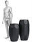Кашпо TREEZ Effectory Anthra Высокий Design многогранник Антрацит 38224 - фото 96615