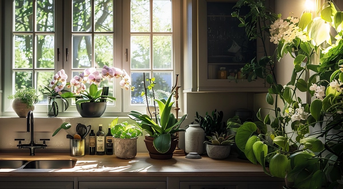 Комнатные растения для кухни - Какие выбрать и где разместить