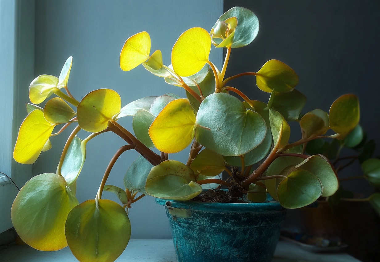 Пеперомия желтеет