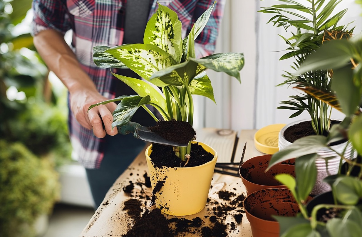 Пересаживаем комнатный цветок