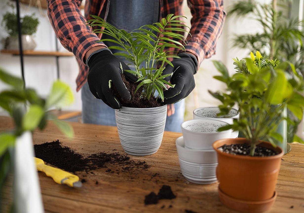 Пересадка комнатного цветка